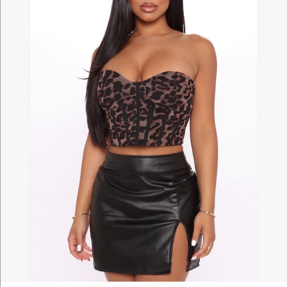 Cheetah print corset